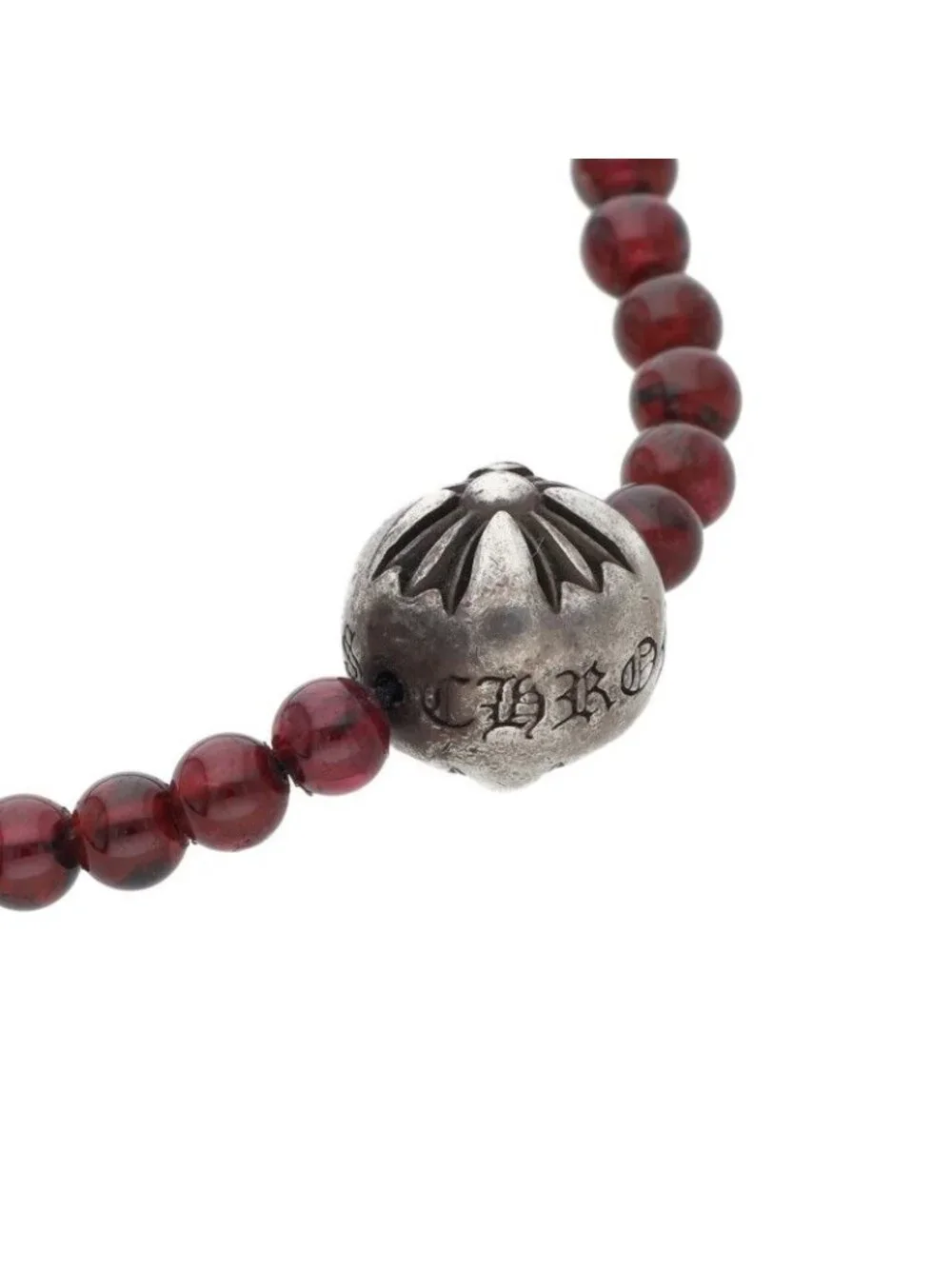 Chrome Hearts 4 Bead Necklace Silver